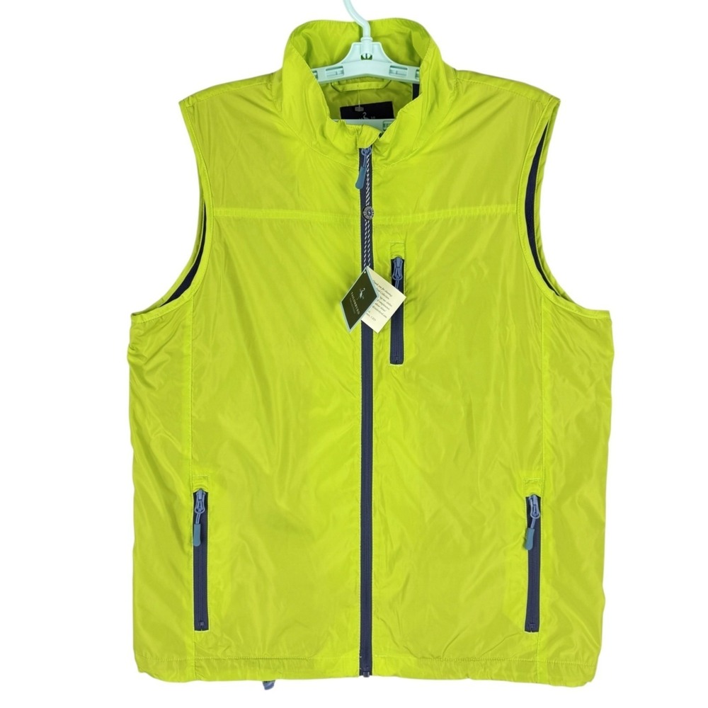 Tailorbyrd Collection Men's Full Zip Fleece Lined Lime Vest Size Small NWT